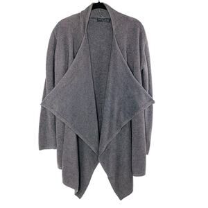 Barefoot Dreams CozyChic Lite Bamboo Wrap Cardigan Wmns L/XL Gray Soft 436 EUC